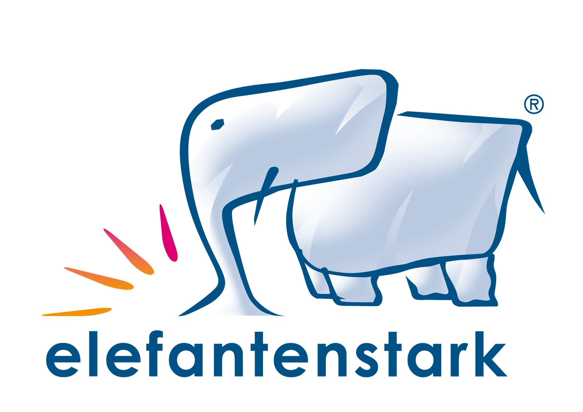 elefantenstark Logo mit Farbverlauf